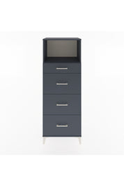 Hyperion Dolap Tek Raflı 4 Çekmeceli 60x44x163 Antrasit-Antrasit