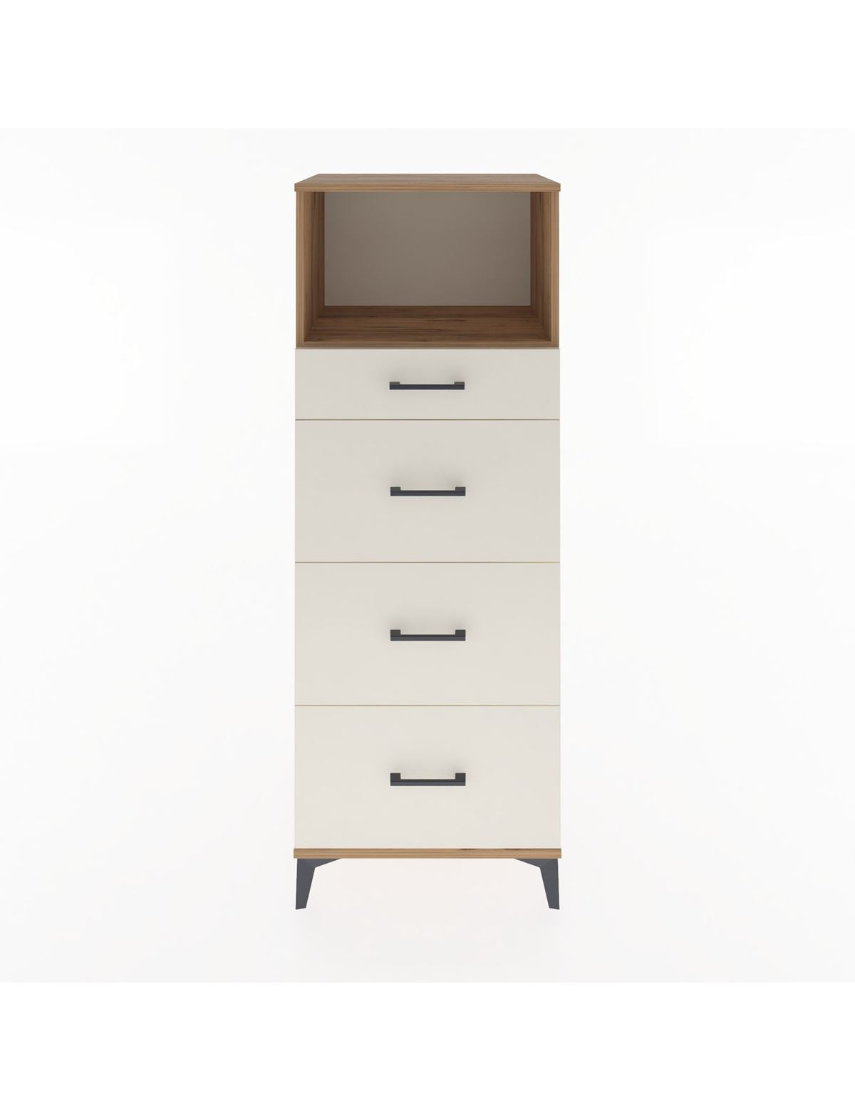 Hyperion Dolap Tek Raflı 4 Çekmeceli 60x44x163 Çam-Aytaşı