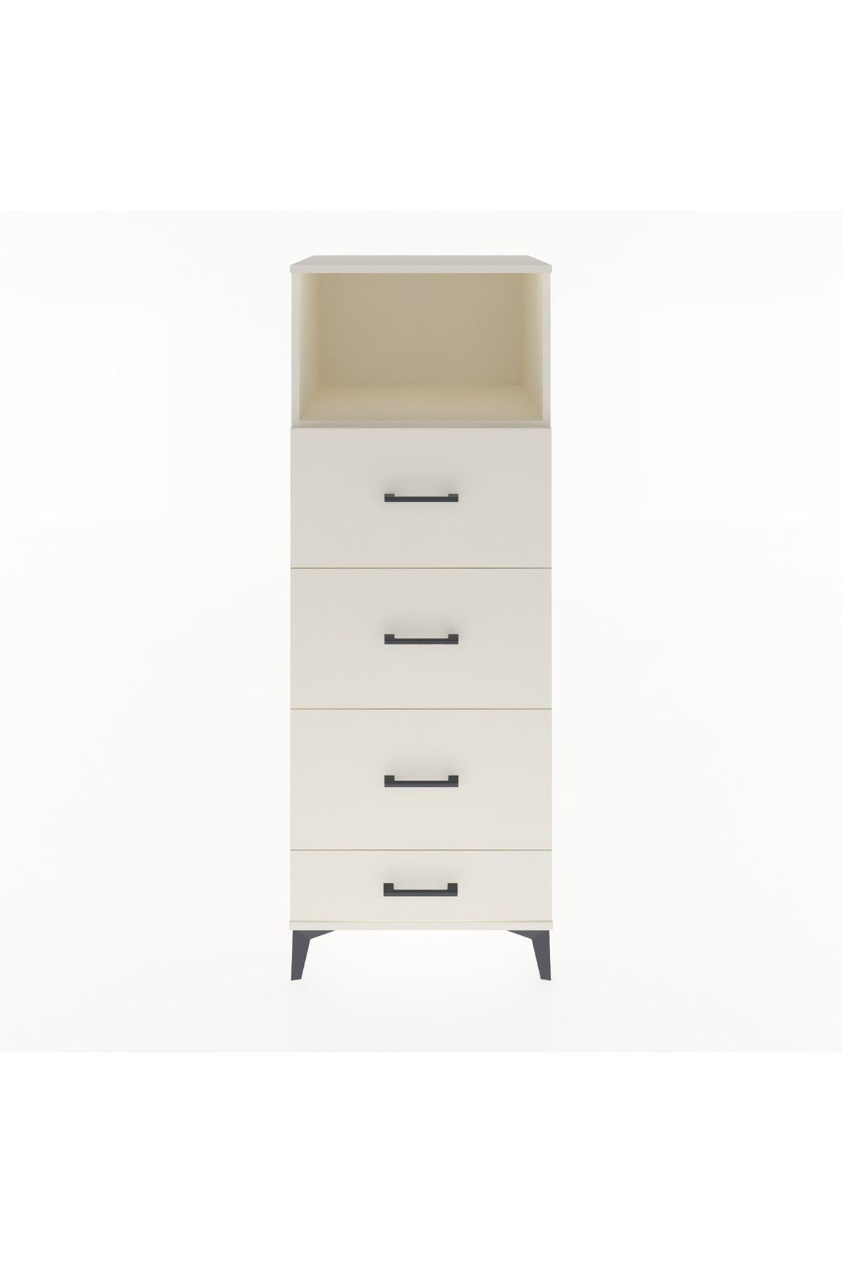 Hyperion Dolap Tek Raflı 4 Çekmeceli 60x44x163 Aytaşı-Aytaşı