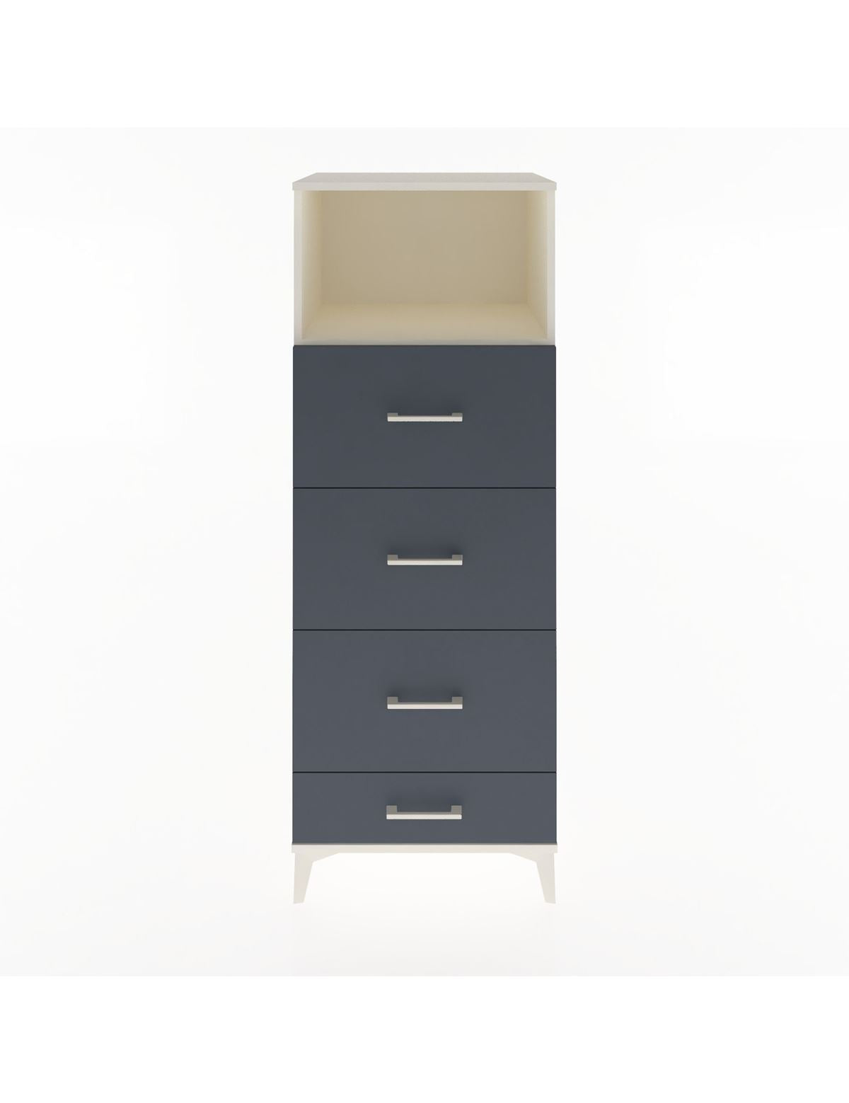 Hyperion Dolap Tek Raflı 4 Çekmeceli 60x44x163 Aytaşı-Antrasit