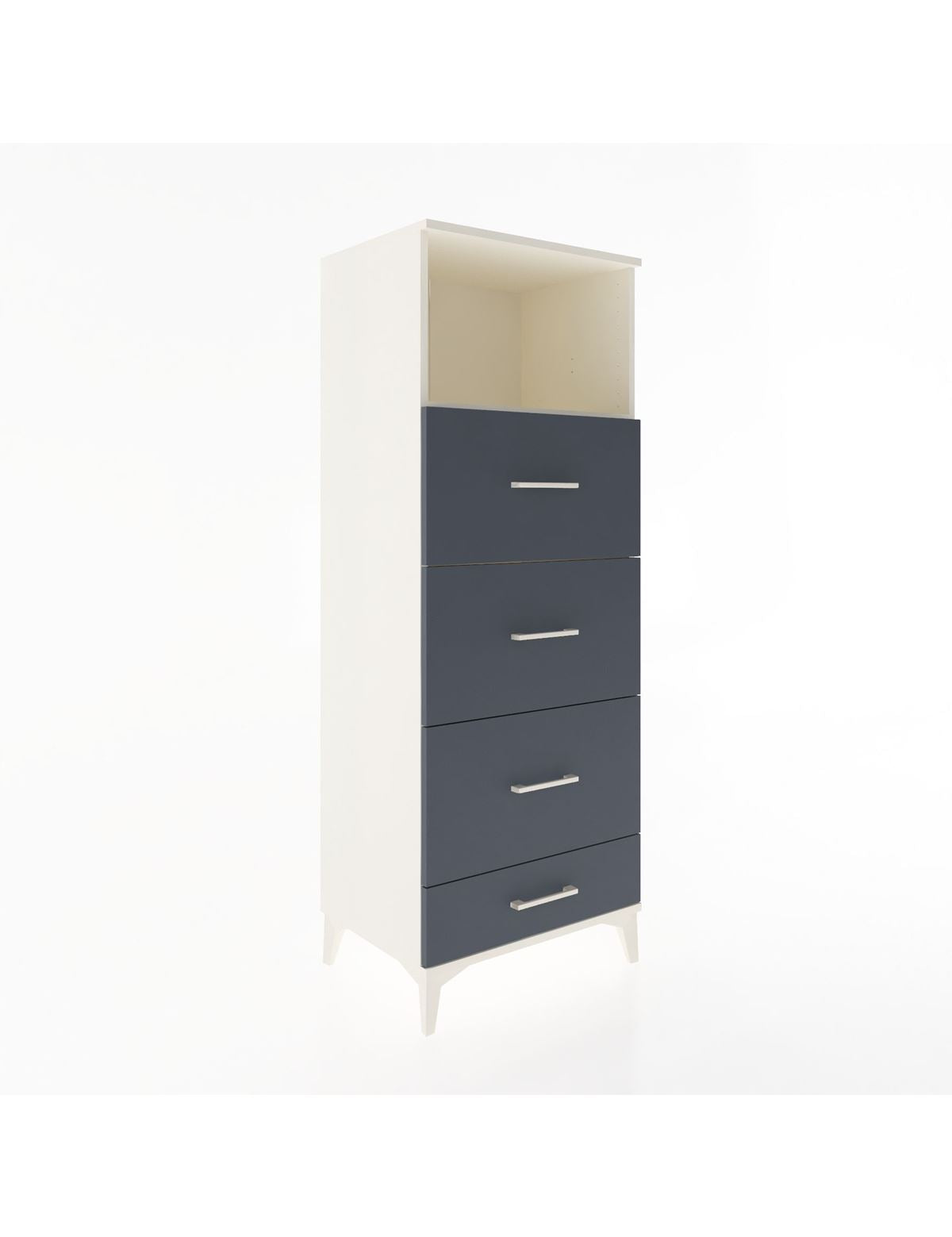 Hyperion Dolap Tek Raflı 4 Çekmeceli 60x44x163 Aytaşı-Antrasit