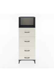 Hyperion Dolap Tek Raflı 4 Çekmeceli 60x44x163 Antrasit-Aytaşı