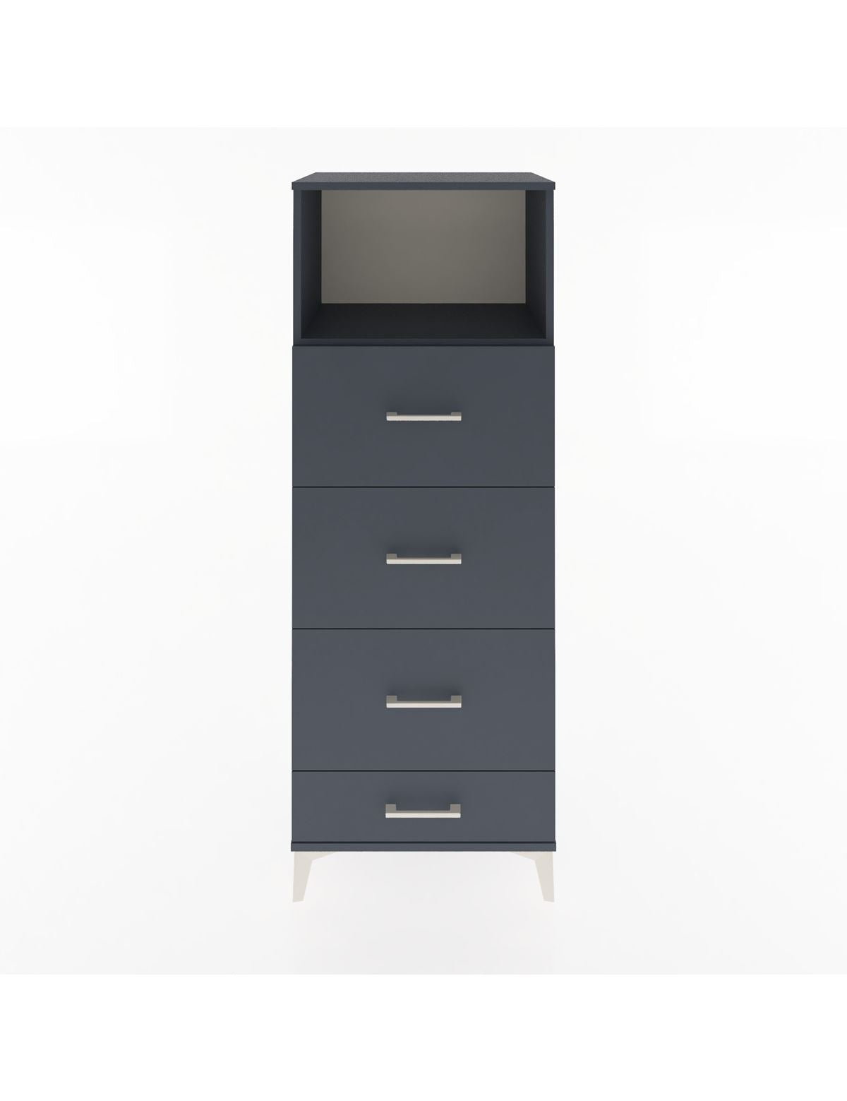 Hyperion Dolap Tek Raflı 4 Çekmeceli 60x44x163 Antrasit-Antrasit