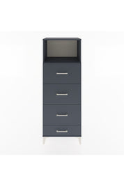 Hyperion Dolap Tek Raflı 4 Çekmeceli 60x44x163 Antrasit-Antrasit