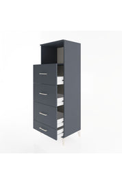 Hyperion Dolap Tek Raflı 4 Çekmeceli 60x44x163 Antrasit-Antrasit