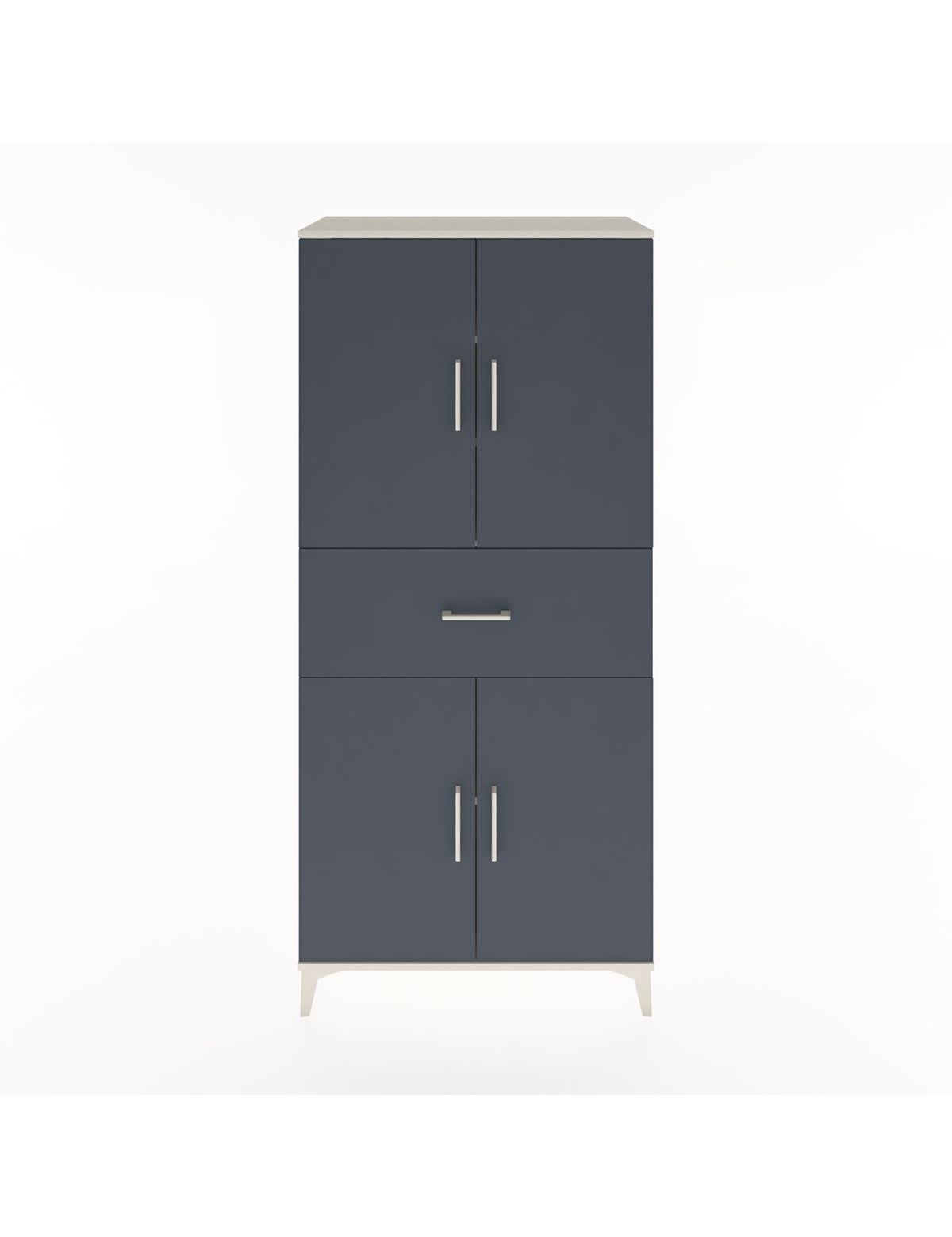 Hyperion Dolap 4 Raflı Tek Çekmeceli 4 Kapaklı 88x44x195 Aytaşı-Antrasit