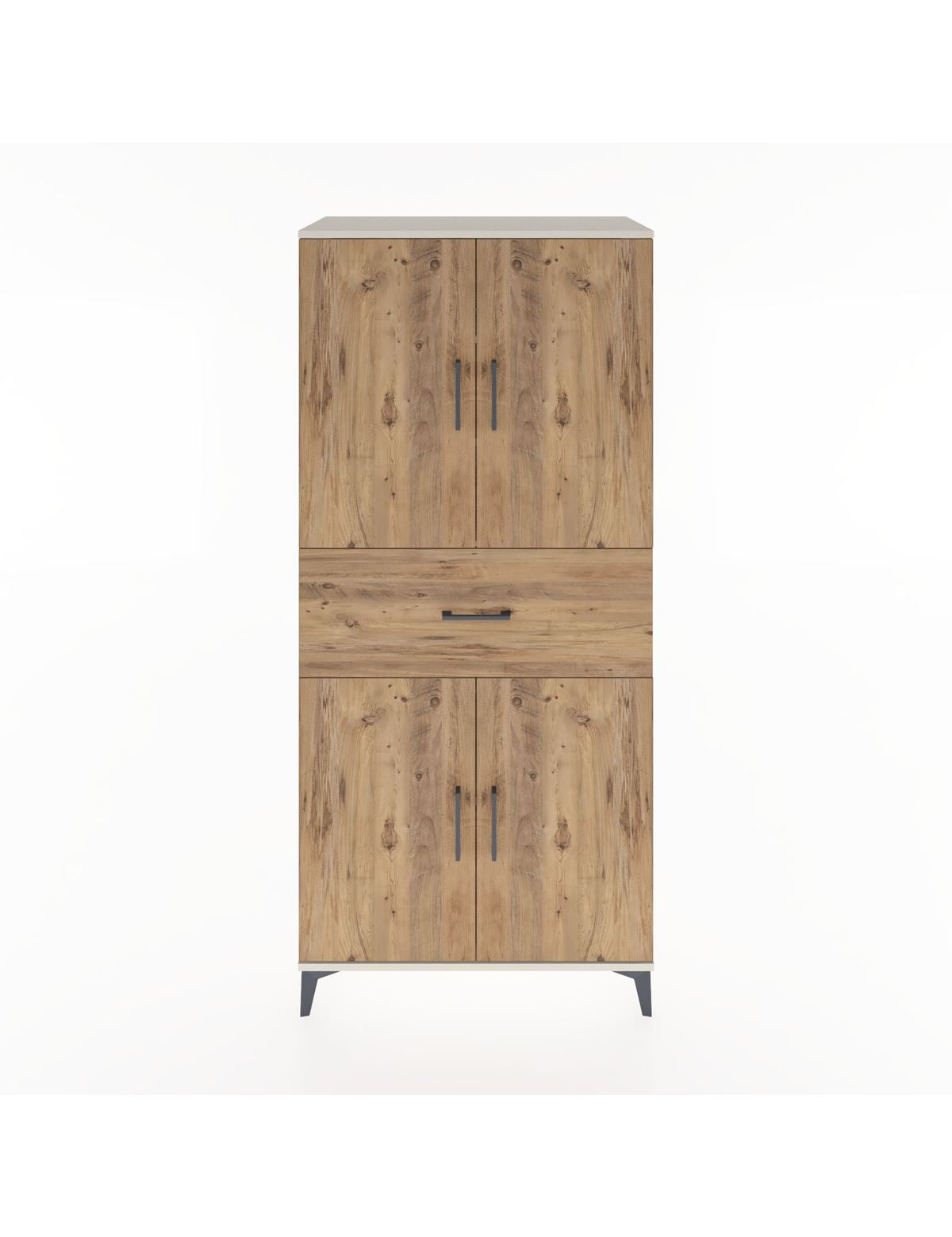 Hyperion Dolap 4 Raflı Tek Çekmeceli 4 Kapaklı 88x44x195 Aytaşı-Çam