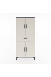 Hyperion Dolap 4 Raflı Tek Çekmeceli 4 Kapaklı 88x44x195 Antrasit-Aytaşı