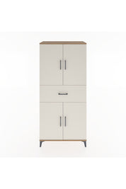Hyperion Dolap 4 Raflı Tek Çekmeceli 4 Kapaklı 88x44x195 Çam-Aytaşı