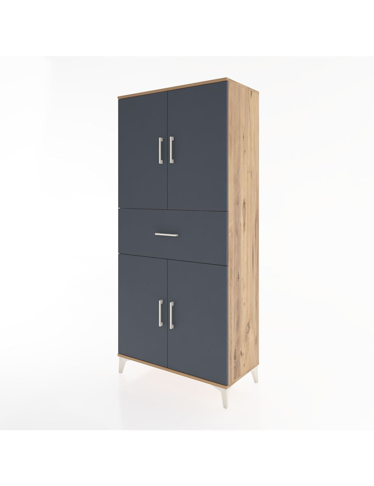 Hyperion Dolap 4 Raflı Tek Çekmeceli 4 Kapaklı 88x44x195 - S60M001V8B