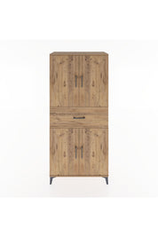 Hyperion Dolap 4 Raflı Tek Çekmeceli 4 Kapaklı 88x44x195 Çam-Çam