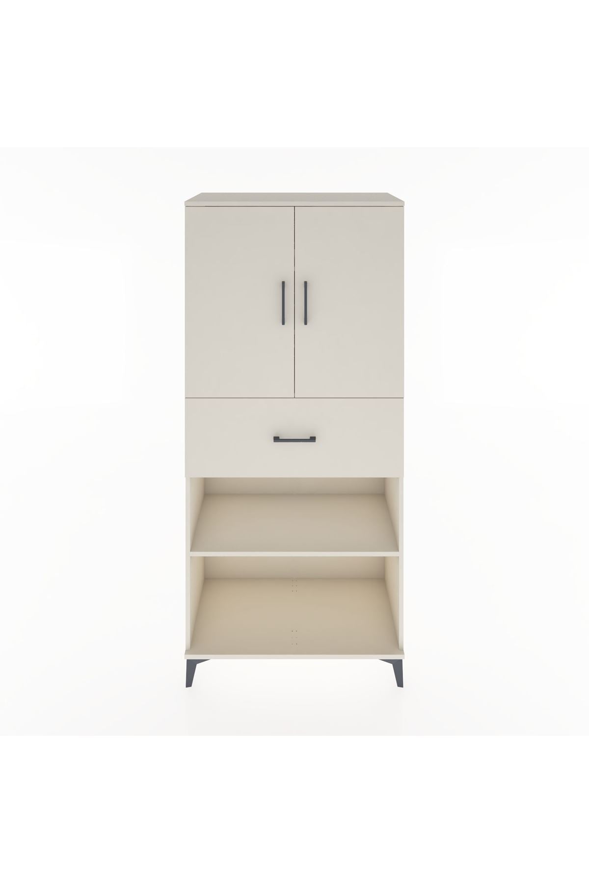 Hyperion Dolap 4 Raflı Tek Çekmeceli 2 Kapaklı 88x44x195 Aytaşı-Aytaşı