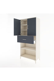 Hyperion Dolap 4 Raflı Tek Çekmeceli 2 Kapaklı 88x44x195 Aytaşı-Antrasit
