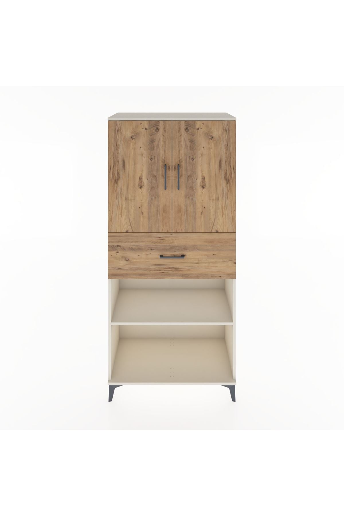 Hyperion Dolap 4 Raflı Tek Çekmeceli 2 Kapaklı 88x44x195 Aytaşı-Çam