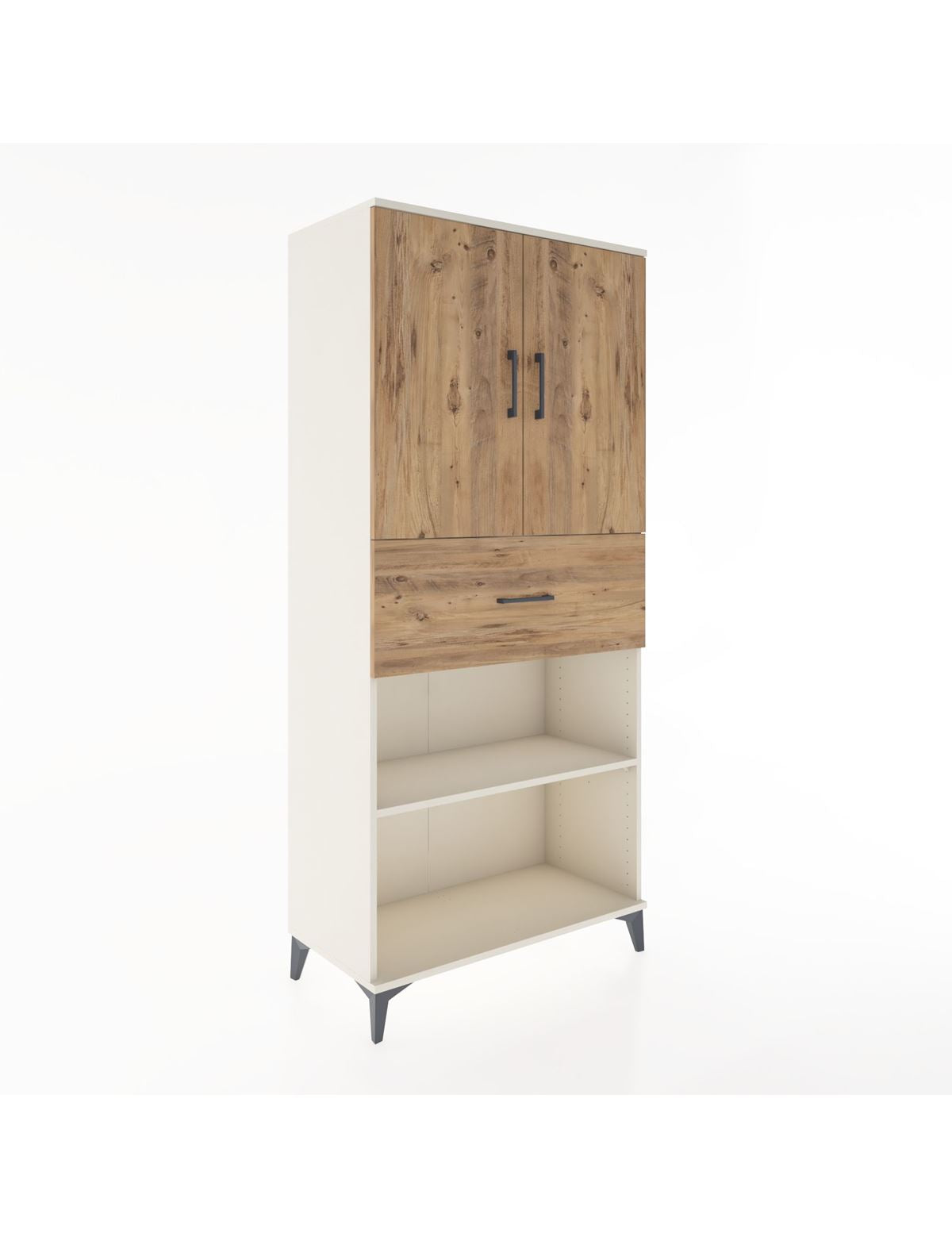 Hyperion Dolap 4 Raflı Tek Çekmeceli 2 Kapaklı 88x44x195 Aytaşı-Çam