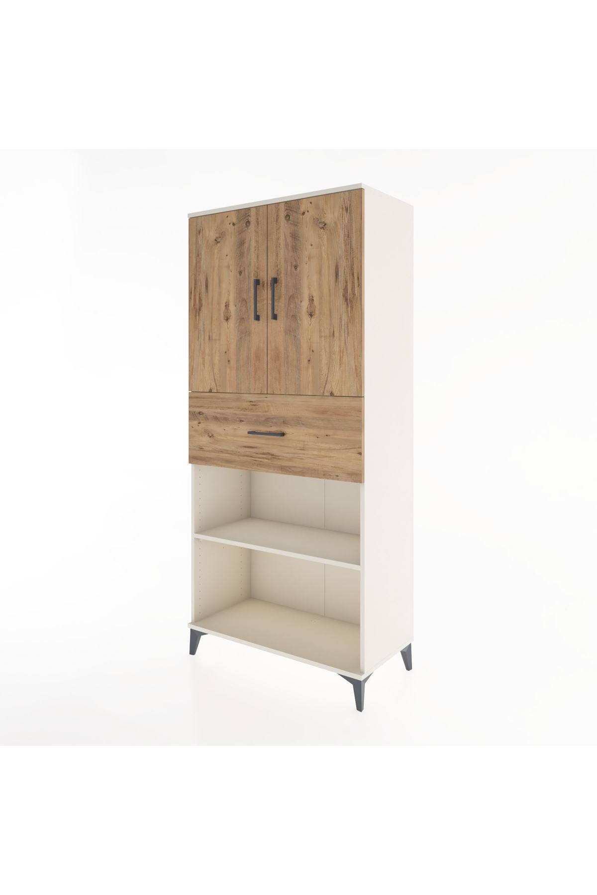 Hyperion Dolap 4 Raflı Tek Çekmeceli 2 Kapaklı 88x44x195 Aytaşı-Çam