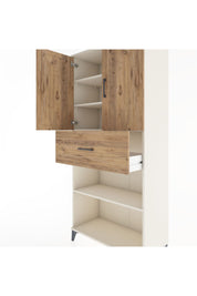 Hyperion Dolap 4 Raflı Tek Çekmeceli 2 Kapaklı 88x44x195 Aytaşı-Çam