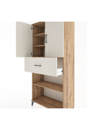 Hyperion Dolap 4 Raflı Tek Çekmeceli 2 Kapaklı 88x44x195 Çam-Aytaşı