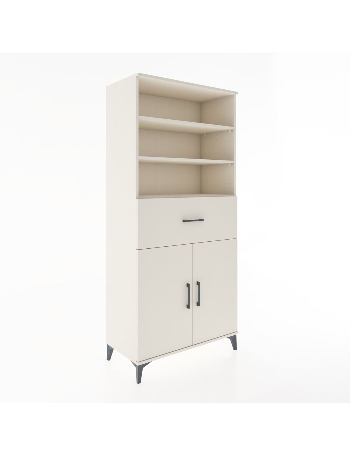 Hyperion Dolap 4 Raflı Tek Çekmeceli 2 Kapaklı 88x44x195 Aytaşı-Aytaşı