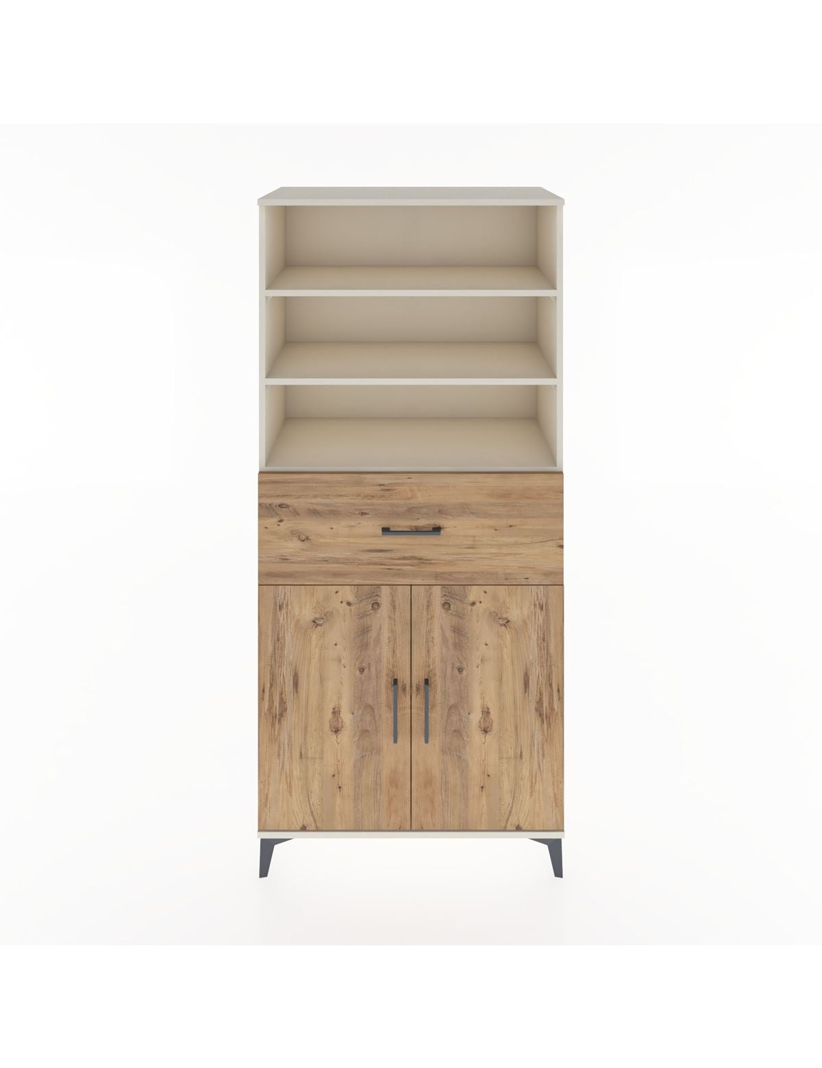 Hyperion Dolap 4 Raflı Tek Çekmeceli 2 Kapaklı 88x44x195 Aytaşı-Çam