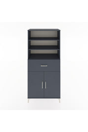 Hyperion Dolap 4 Raflı Tek Çekmeceli 2 Kapaklı 88x44x195 Antrasit-Antrasit
