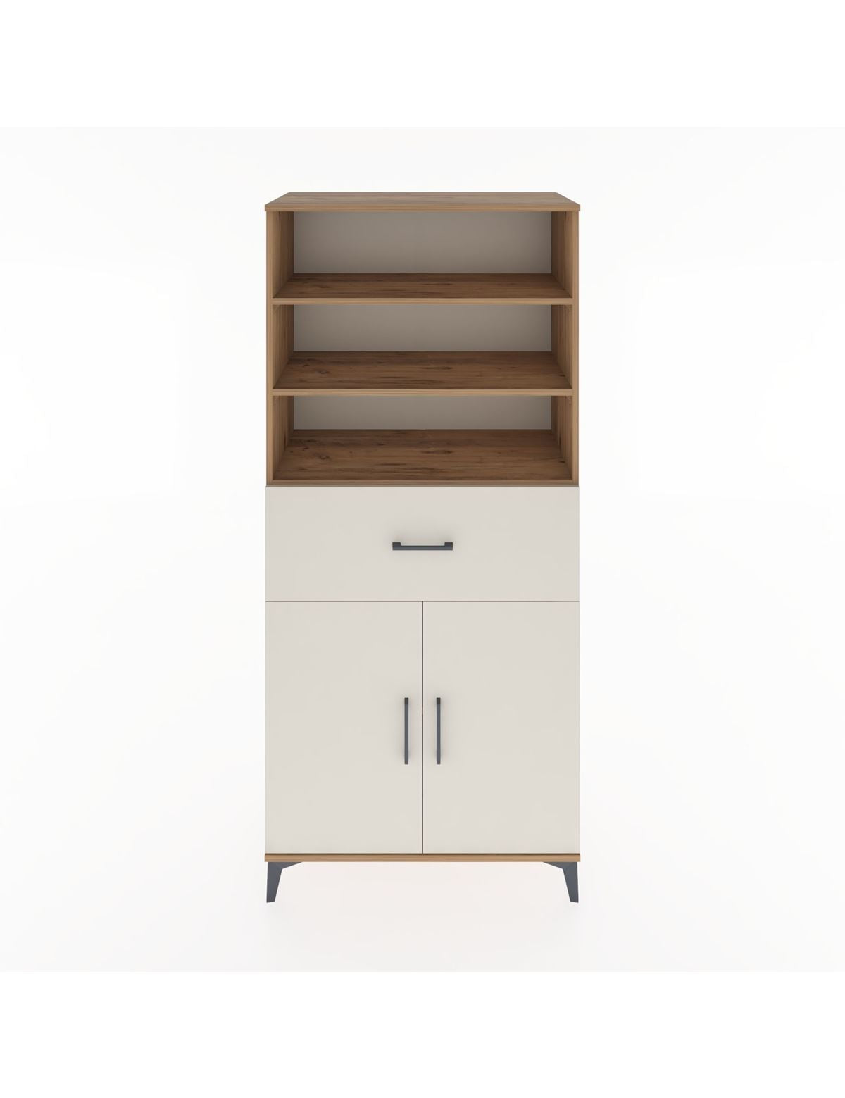 Hyperion Dolap 4 Raflı Tek Çekmeceli 2 Kapaklı 88x44x195 Çam-Aytaşı