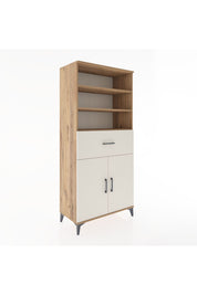 Hyperion Dolap 4 Raflı Tek Çekmeceli 2 Kapaklı 88x44x195 Çam-Aytaşı