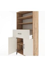 Hyperion Dolap 4 Raflı Tek Çekmeceli 2 Kapaklı 88x44x195 Çam-Aytaşı