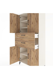 Hyperion Dolap 4 Raflı 2 Çekmeceli 4 Kapaklı 88x44x195 Aytaşı-Çam