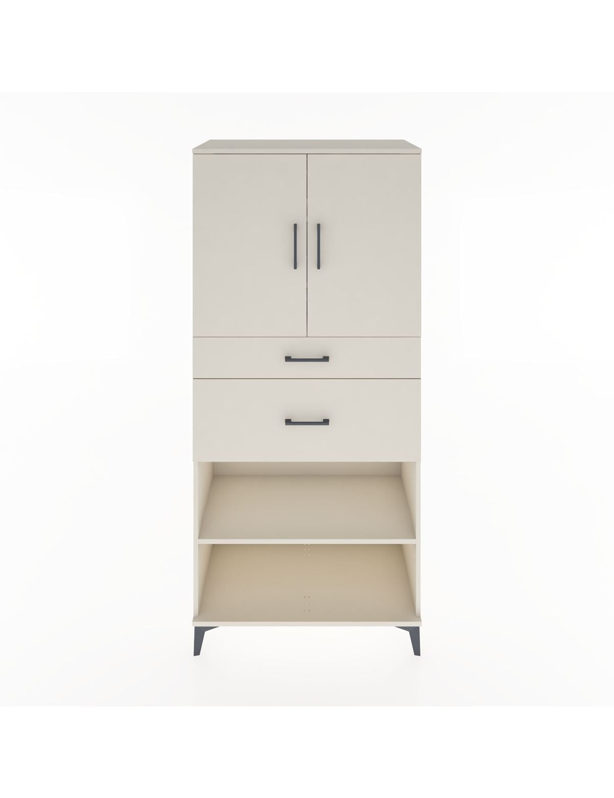 Hyperion Dolap 4 Raflı 2 Çekmeceli 2 Kapaklı 88x44x195 Aytaşı-Aytaşı