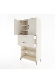 Hyperion Dolap 4 Raflı 2 Çekmeceli 2 Kapaklı 88x44x195 Aytaşı-Aytaşı
