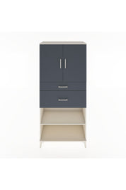 Hyperion Dolap 4 Raflı 2 Çekmeceli 2 Kapaklı 88x44x195 Aytaşı-Antrasit