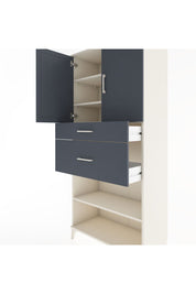 Hyperion Dolap 4 Raflı 2 Çekmeceli 2 Kapaklı 88x44x195 Aytaşı-Antrasit