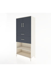 Hyperion Dolap 4 Raflı 2 Çekmeceli 2 Kapaklı 88x44x195 Aytaşı-Antrasit