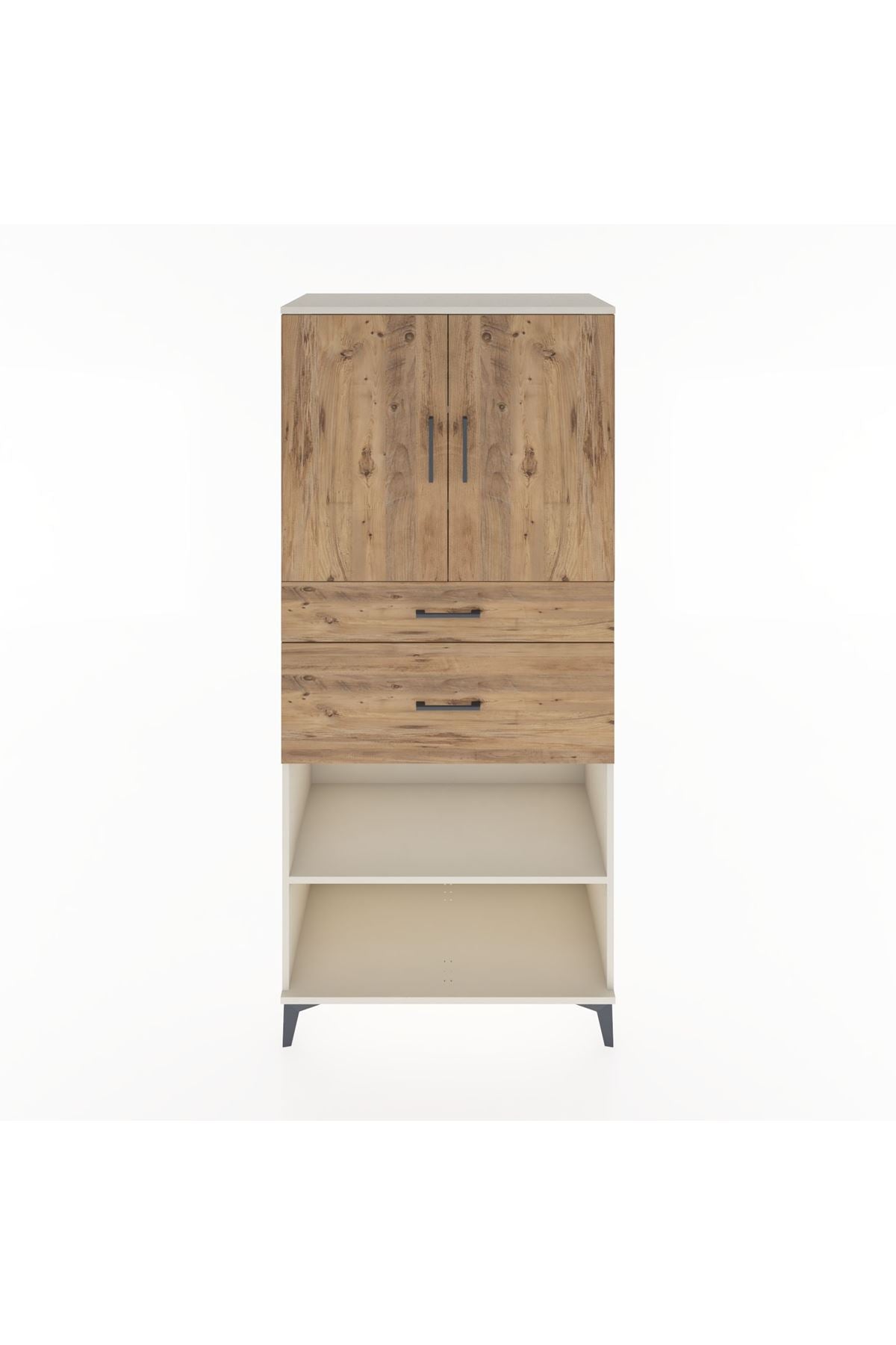 Hyperion Dolap 4 Raflı 2 Çekmeceli 2 Kapaklı 88x44x195 Aytaşı-Çam