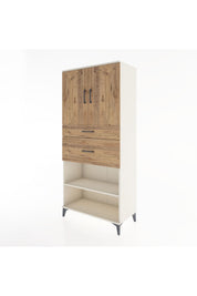 Hyperion Dolap 4 Raflı 2 Çekmeceli 2 Kapaklı 88x44x195 Aytaşı-Çam