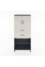 Hyperion Dolap 4 Raflı 2 Çekmeceli 2 Kapaklı 88x44x195 Antrasit-Aytaşı