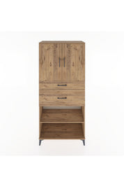 Hyperion Dolap 4 Raflı 2 Çekmeceli 2 Kapaklı 88x44x195 Çam-Çam