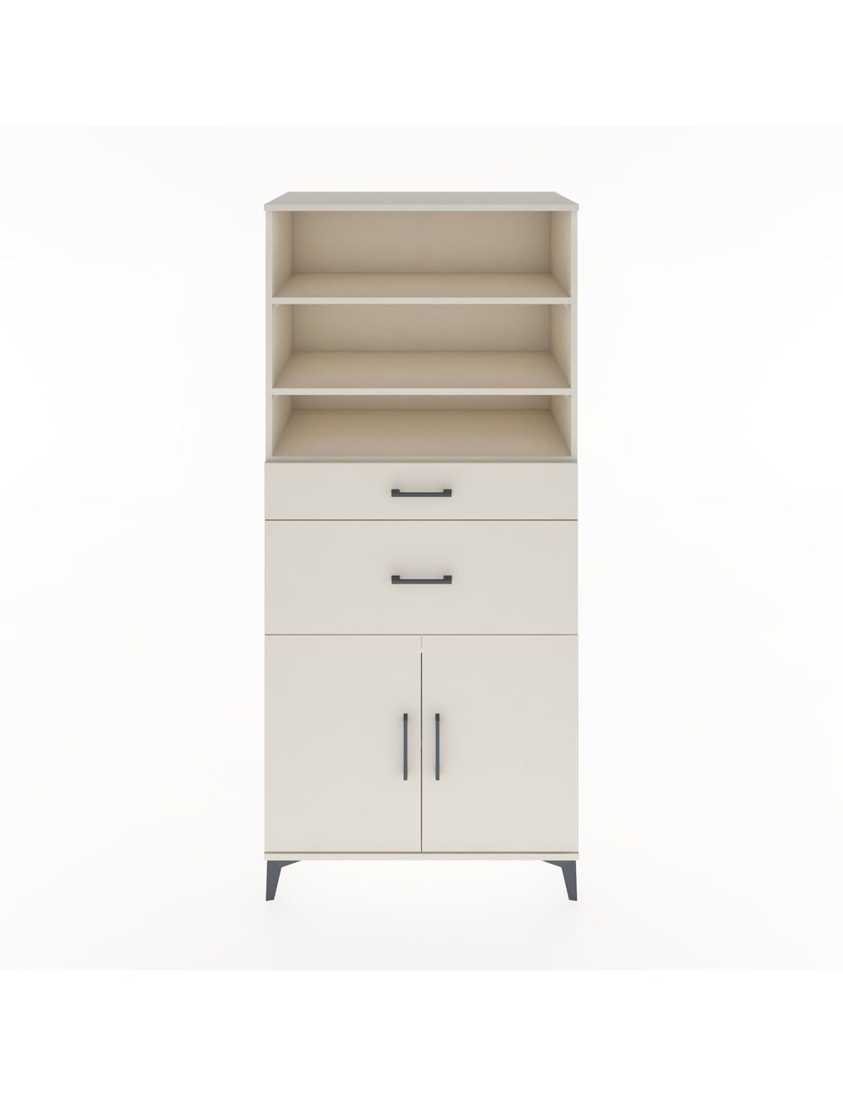 Hyperion Dolap 4 Raflı 2 Çekmeceli 2 Kapaklı 88x44x195 Aytaşı-Aytaşı