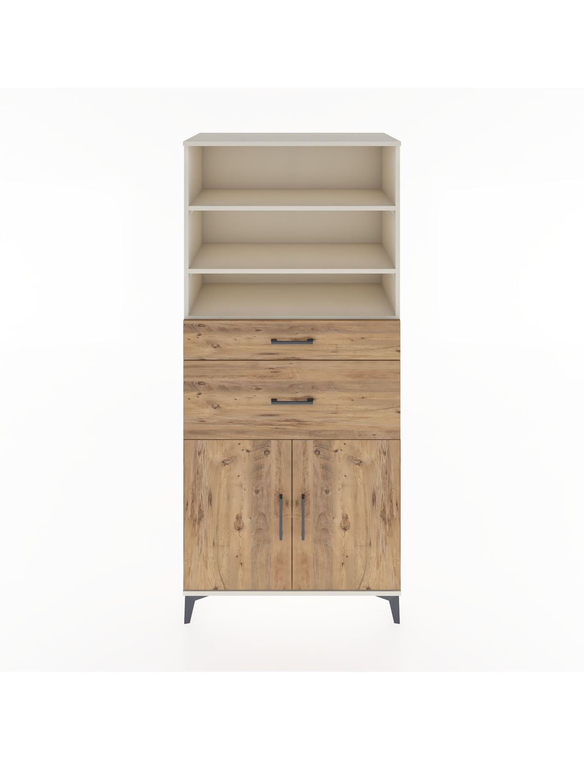 Hyperion Dolap 4 Raflı 2 Çekmeceli 2 Kapaklı 88x44x195 Aytaşı-Çam