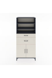 Hyperion Dolap 4 Raflı 2 Çekmeceli 2 Kapaklı 88x44x195 Antrasit-Aytaşı