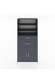 Hyperion Dolap 4 Raflı 2 Çekmeceli 2 Kapaklı 88x44x195 Antrasit-Antrasit