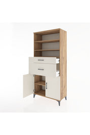 Hyperion Dolap 4 Raflı 2 Çekmeceli 2 Kapaklı 88x44x195 Çam-Aytaşı