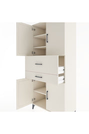 Hyperion Dolap 4 Raflı 2 Çekmeceli 4 Kapaklı 88x44x195 Aytaşı-Aytaşı