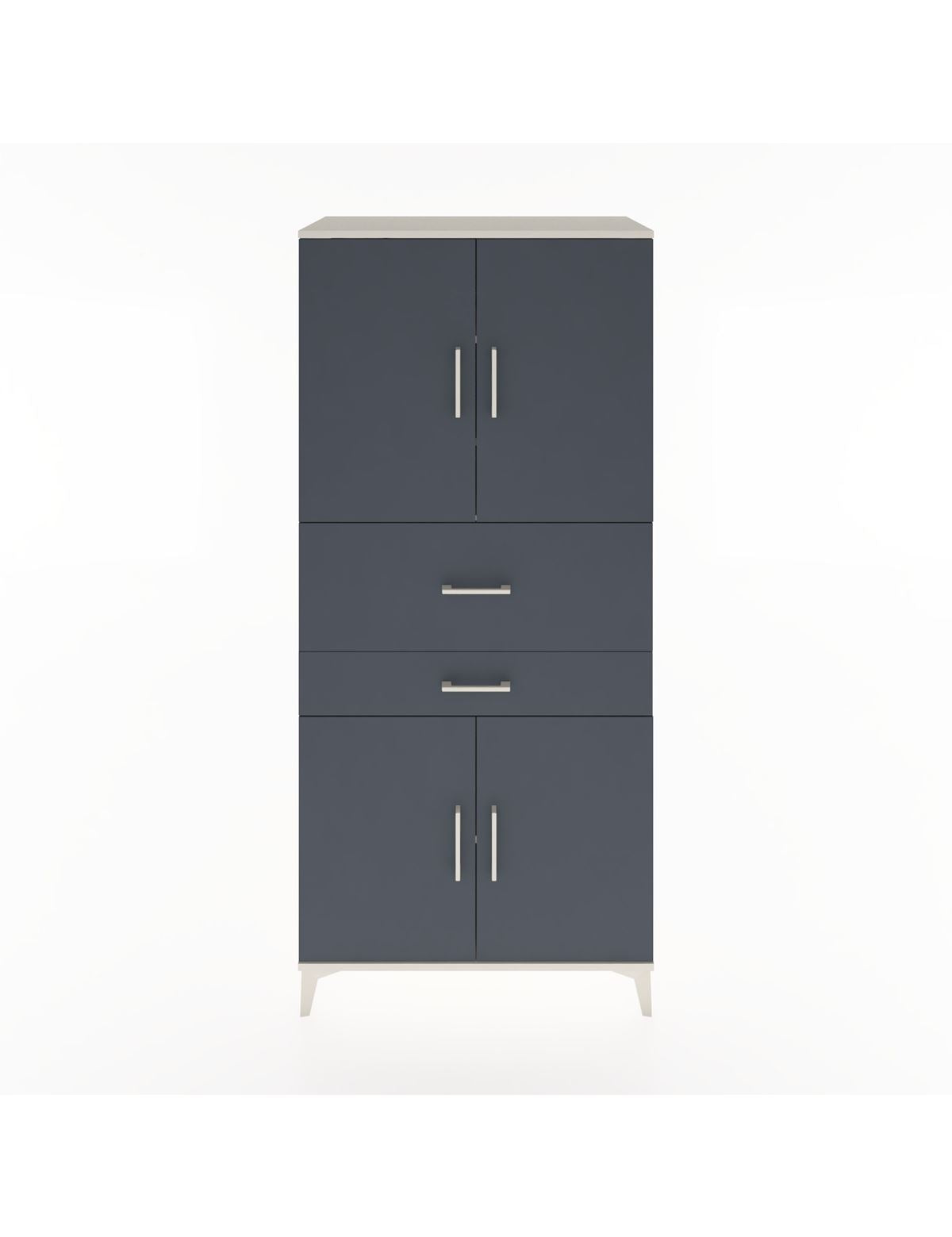 Hyperion Dolap 4 Raflı 2 Çekmeceli 4 Kapaklı 88x44x195 Aytaşı-Antrasit