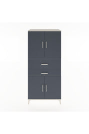 Hyperion Dolap 4 Raflı 2 Çekmeceli 4 Kapaklı 88x44x195 Aytaşı-Antrasit