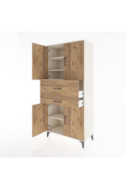 Hyperion Dolap 4 Raflı 2 Çekmeceli 4 Kapaklı 88x44x195 Aytaşı-Çam