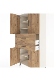 Hyperion Dolap 4 Raflı 2 Çekmeceli 4 Kapaklı 88x44x195 Aytaşı-Çam