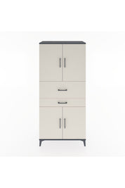Hyperion Dolap 4 Raflı 2 Çekmeceli 4 Kapaklı 88x44x195 Antrasit-Aytaşı