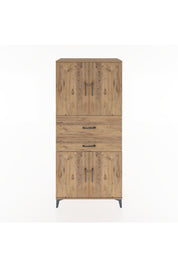 Hyperion Dolap 4 Raflı 2 Çekmeceli 4 Kapaklı 88x44x195 Çam-Çam